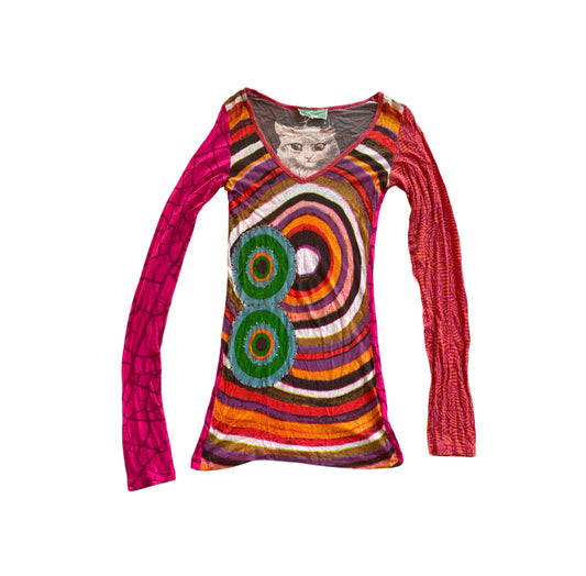 Vintage Desigual Cat Top